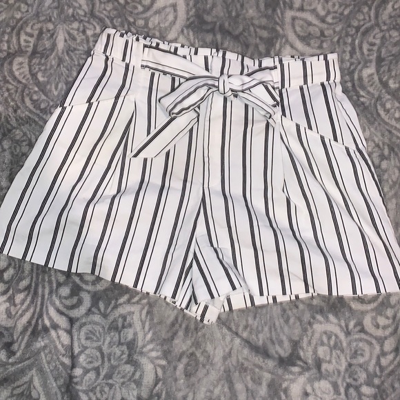 Zara Pants - 4/$40 NWOT Zara pinstriped newsboy shorts - elastic & belted waist size M/L